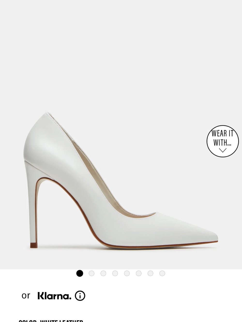 Steve Madden Noir White Leather Heels